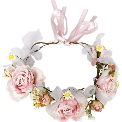 Ghirlanda, fascia per capelli, fiori, ghirlanda boho per ragazze, delicata (1/3)