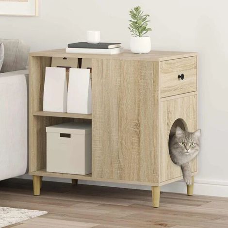 Maison pour chat Sonoma, 72 x 42,5 x 70 cm, en bois d'ingénierie