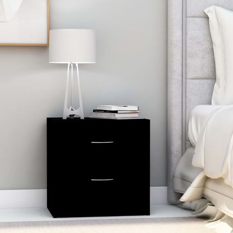 Comodini Neri 2 pz 40x30x40 cm in Legno Multistrato vidaXL