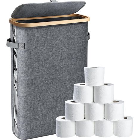 42L Boite Rangement Papier Toilette avec Couvercle pour 24 Rouleaux (1/5)