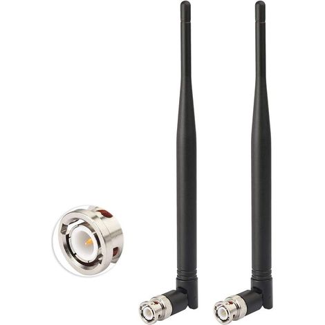 2 x 433 MHz BNC Male UHF 400-900 MHz Antennas for Garage Alarm Stable reception, compatible home automation radio scanner and security systems (1/5)