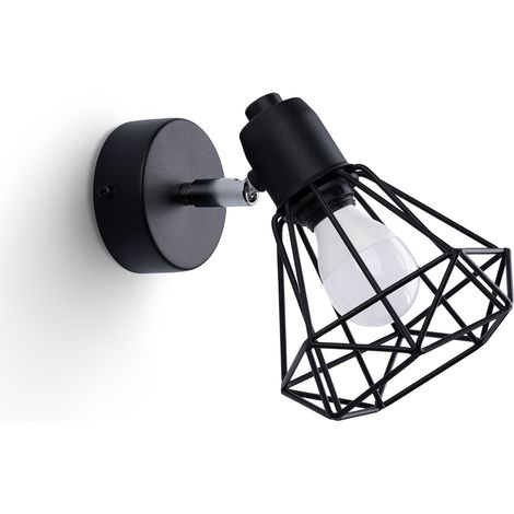 Lámparas de pared Artemis negro acero 1xE14  18cm Sollux (1/5)