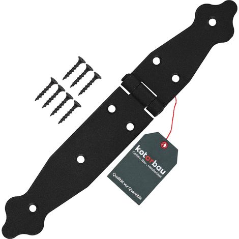 KOTARBAU® Nastro per porta, 100 x 150 x 35 mm, in acciaio verniciato a polvere, colore nero, cerniera per finestra, porta da giardino, cerniera (1/5)