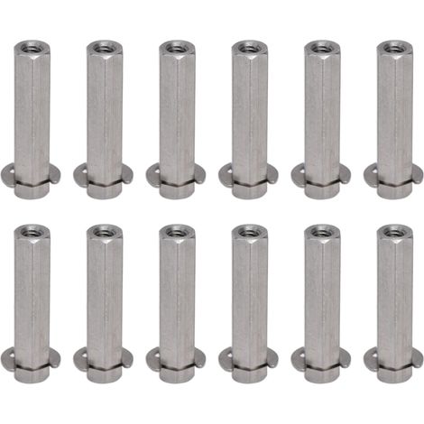 Kit de 10 tiges hexagonales en acier inoxydable de 8 mm avec circlips pour TETRIX4106-4008-0400