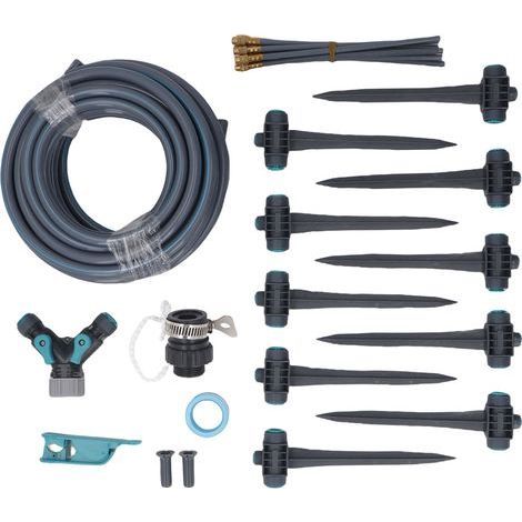 Système d'irrigation de jardin, Kit d'arrosage automatique à 3 Modes avec tuyau PE de 32,8 pieds, buses réglables à 360 ° pour serre de cour. (1/4)