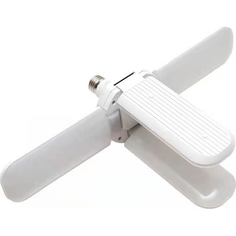 LED Deformable Lamp 3 Blades High Brightness Corrosion Resistant Good Heat Dissipation Foldable E27 Light 45W3 Blades Folding 45W