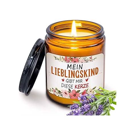 Vela aromática de cera natural para el Día de la Madre