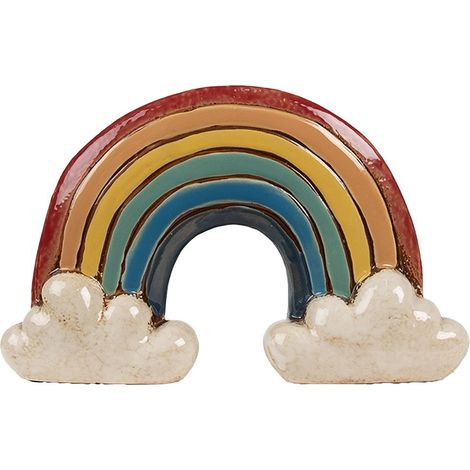 Cache-pot Design Arc-en-ciel en Céramique Rouge pour Décoration Intérieure 26 x 9 x 16 cm - PANGIVO (1/4)