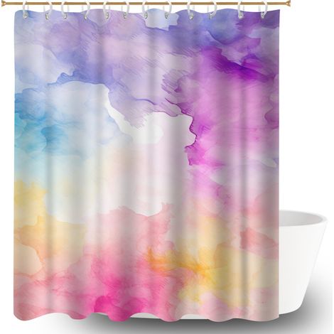 Rideau de bain imprimé polyester 180x180 séchage rapide polyester pour salle de bain pour salle de bain (1/5)
