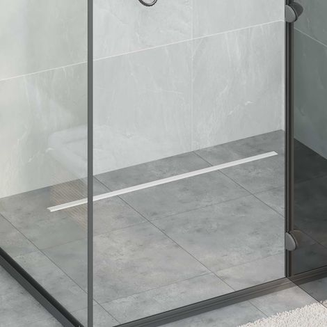 360° Duschablauf mit slim Modell Silber 90 cm Edelstahl 304