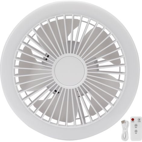 Mini ventilatore intelligente con telecomando, 3 velocità, per uso interno ed esterno, bianco (1/5)