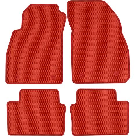 Tapis de sol dédiés pour Chevrolet Malibu IV (2012-2016) - EVA ROUGE NIVELÉ (1/5)