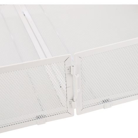 Conteneur de rangement sous le lit, 2 pièces, avec roulettes, tiroir pliable en métal roulant pour chambre à coucher, vêtements et chaussures, blanc (1/5)