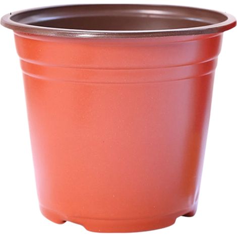 Pot de pépinière en plastique épais, 2 couleurs, pour semis, jardin ou balcon. (1/5)