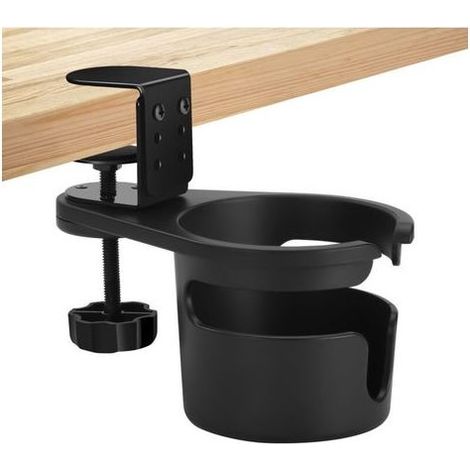 Porte Gobelet de Bureau Rotatif 360° - Support Tasse Réglable en Hauteur pour Tables (Épaisseur 0-63mm) Anti-Déversement pour Boissons, Bouteilles, Mugs - Usage Maison, Bureau et Gaming (1/5)