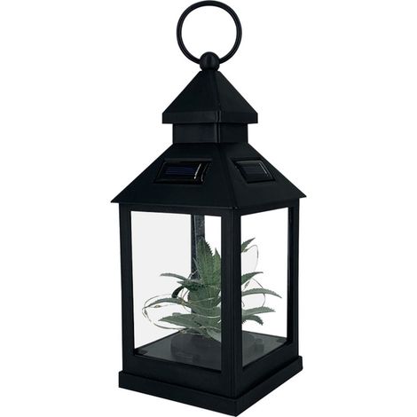 Nouvelle guirlande lumineuse solaire en forme de plante avec 20 LED pour décorations de Noël de patio extérieur (Nouvelle guirlande lumineuse solaire ciel étoilé lumière chaude). (1/2)