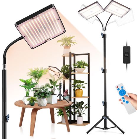 2 lampe horticole LED - 26W 2 spectre complet - 3 modes éclairage horticole télécommande et minuterie - Pour Fleurs et Légumes d'Intérieur (1/5)