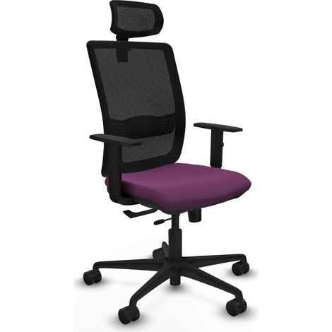 Sedia piqueras y crespo Haches nero ecopelle ergonomica (1/2)