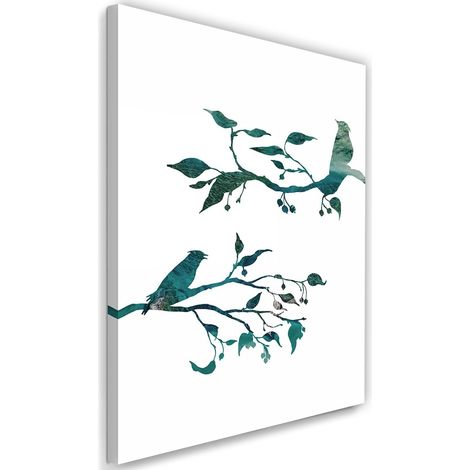 Tableau déco Oiseaux sur les branches Nature 40x60 (1/5)