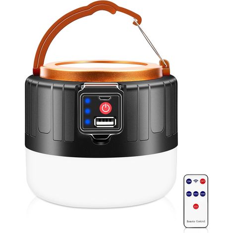 Lanterne Camping LED Rechargeable, 1000LM Lampe de Camping Solaire, Lampes Camping Télécommande Portable pour Tentes, 5 Modes, Camping, Pêche, Chasse (1/5)