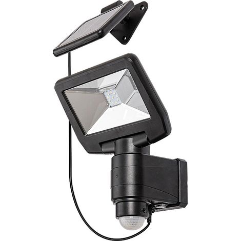 Lampe murale dojran plastique noir LED 5W IP44 4000K L: 19cm B: 12cm H: 28cm avec capteur (1/5)