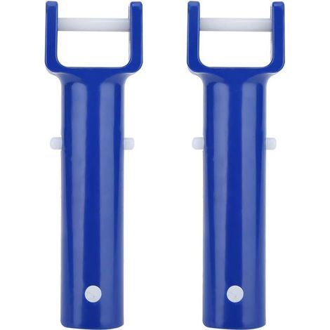 Remplacement de la poignée de la tête d'aspiration du spa de la piscine 2pcs, accessoires de piscine de remplacement de la poignée de la tête de la brosse en forme de V bleu durable (1/5)