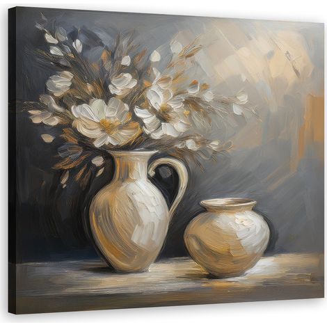 Quadro su tela, Vaso di fiori natura morta - 30x30 (1/5)