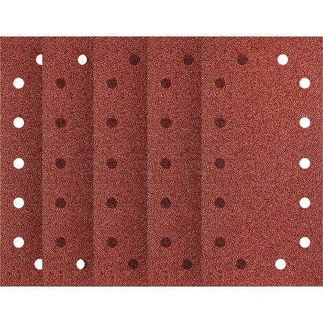 Klett-Schleifpapier 115 x 230 mm, Körnung P100, 5 Stück, mit 14 Löchern