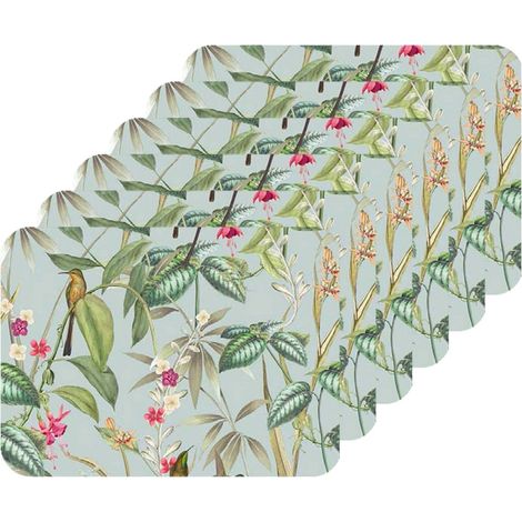 Lot de 6 sets de table motifs tropical BARBARA (1/3)