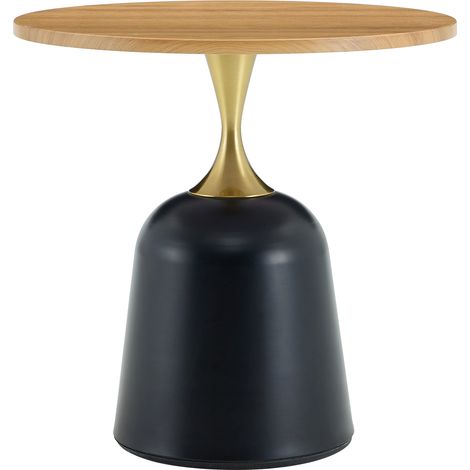 GagaTable d'appoint ronde 60 cm, métal, effet bois (1/5)
