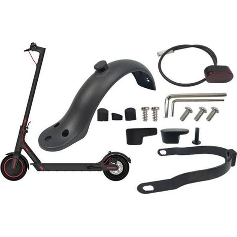 Support de Garde-Boue Arrière et Feu Arrière pour Xiaomi M365, 1S, Essential, Pro and Pro2 - SURENHAP - Noir (1/4)