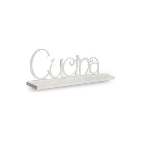 Mensola "cucina" bianca, 52x16x20 cm (kit da 5)