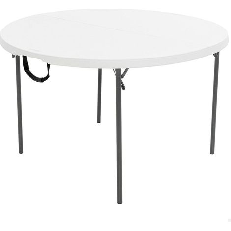 Mesa Plegable Lifetime Blanco 122 x 73,5 x 122 cm Acero Plástico (1/5)