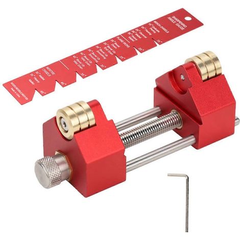 Schärfsystem, Abziehhilfe, Schärfhalter, Winkelvorrichtung – Rot & Silber (1/5)