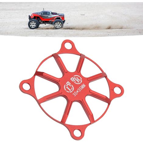 Capot de Ventilateur de Refroidissement en Alliage d'Aluminium pour Voiture RC - Rouge