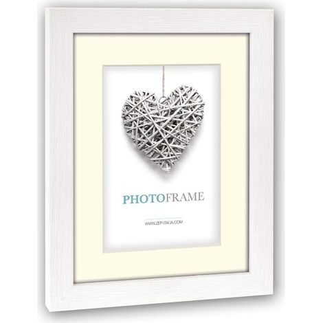 Cadre photo en bois, 10 x 15 cm, blanc (1/3)