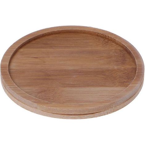 Runde Untersetzer aus Bambusholz, Mini-Pflanzentopfständer, ideal für Sukkulenten