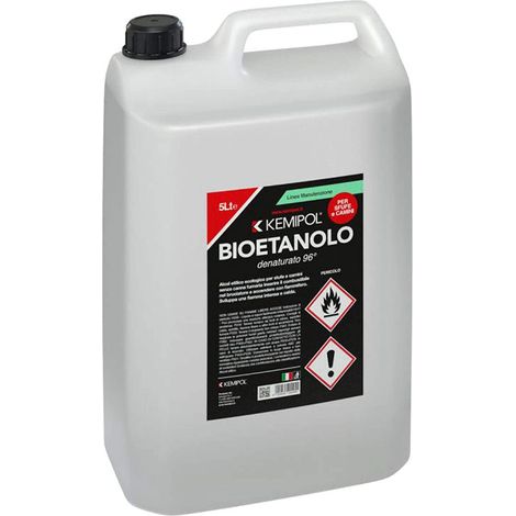 5LT BIOETANOLO COMBUSTIBILE LIQUIDO ECOLOGICO NATURALE INODORE CAMINO