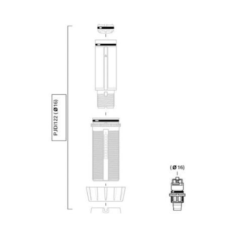PJDI122VVF Conjunto juntas dosificación + válvula de aspiración para dosificador Dosatron D3RE10VF