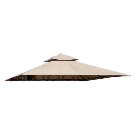 Toile de rechange pour gazebo Eden 3x3 – Polyester enduit PVC 180g/m² – Couleur beige foncé – Assemblage en tension – I Giardini Del Re (1/2)