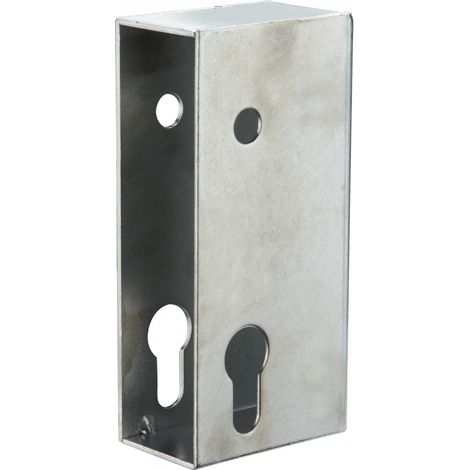 Scatola da saldare per serratura da incasso per cancello, tubo 50mm, asse 10mm, zincato - THIRARD