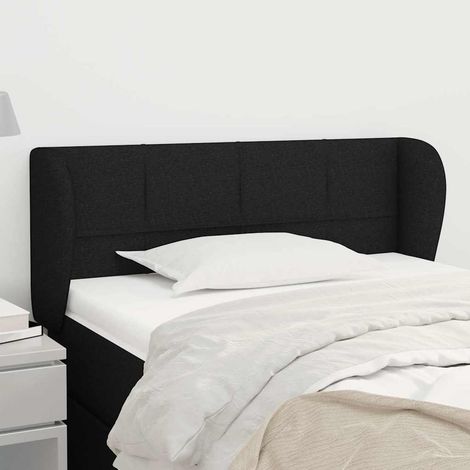 vidaXL Tête de lit avec oreilles Noir 83x23x78/88 cm Tissu (1/5)
