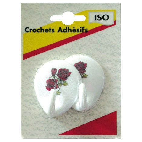 ISO - Crochet adhésif ovale assortis bl2