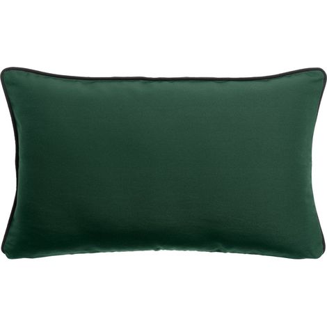 Coussin d'extérieur rectangulaire uni pour jardin et terrasse Vert Épicéa 30 x 50 cm - PANGIVO