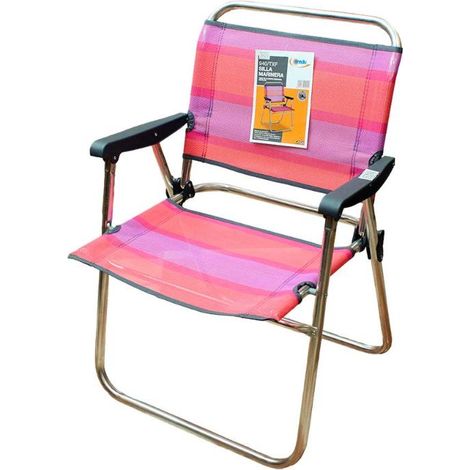 EREDU sillon aluminio textiline 940/txf , Sillón aluminio Textilene 940/TXF (sillón marinero respaldo bajo), un asiento plegable ligero y resistente diseñado para uso en exteriores (1/2)