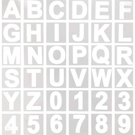 Set di 36 stencil in plastica riutilizzabili per legno, pareti, lavagne, lezioni di pittura, decorazioni per la casa, progetti artistici scolastici - 10,16 cm (1/4)
