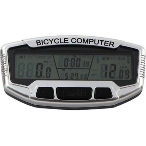 Compteur vélo 28 fonctions filaire rétroéclairé vitesse thermomètre odomètre vtt (1/2)