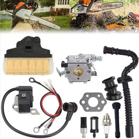 Carburateur - Pour Tronçonneuse Stihl MS210 MS230 MS250 021 023 025 - Remplace Walbro WT-286 - Avec Filtre À Air Et Bobine D Allumage - Lot De 1 Pièce (1/5)