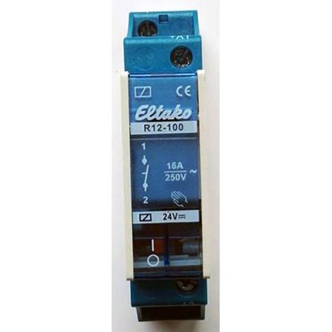 Eltako R12-100-24V Relais de commutation Tension nominale: 24 V Courant de commutation (max.): 8 A 1 NO (T) 1 pc(s)