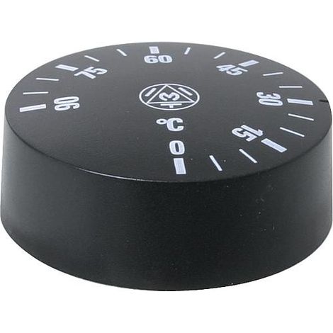 bouton rotatif avec echelle 0-90°C